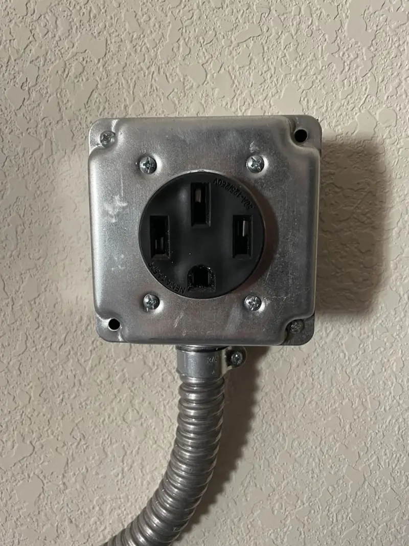 NEMA 14-50 outlet installed for Electrical Panel Upgrade in Moberly